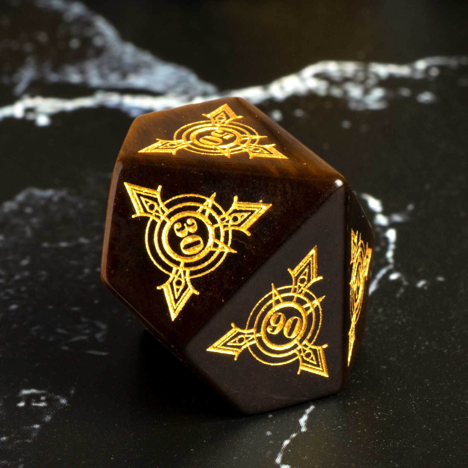 DragonStone D&D Magical Totem Tiger Eye Gemstone Dice