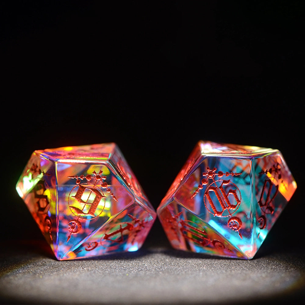 DragonStone D&D Moon Magic K9 Glass Dice Set