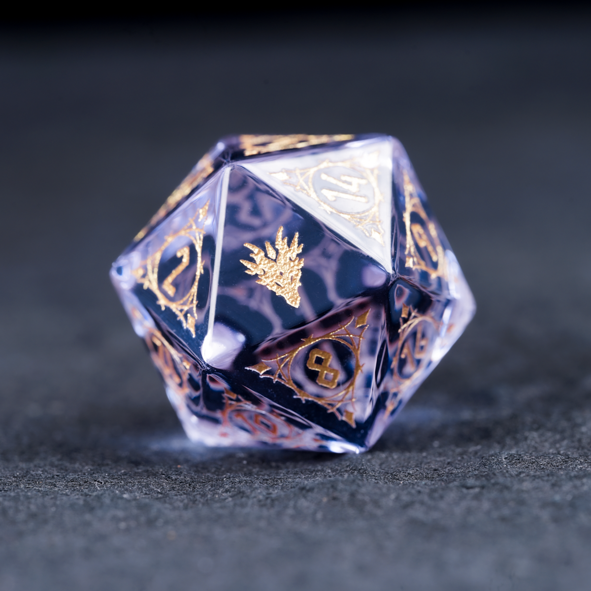 DragonStone D&D Dragon Clan Light Purple Zircon Dice Set