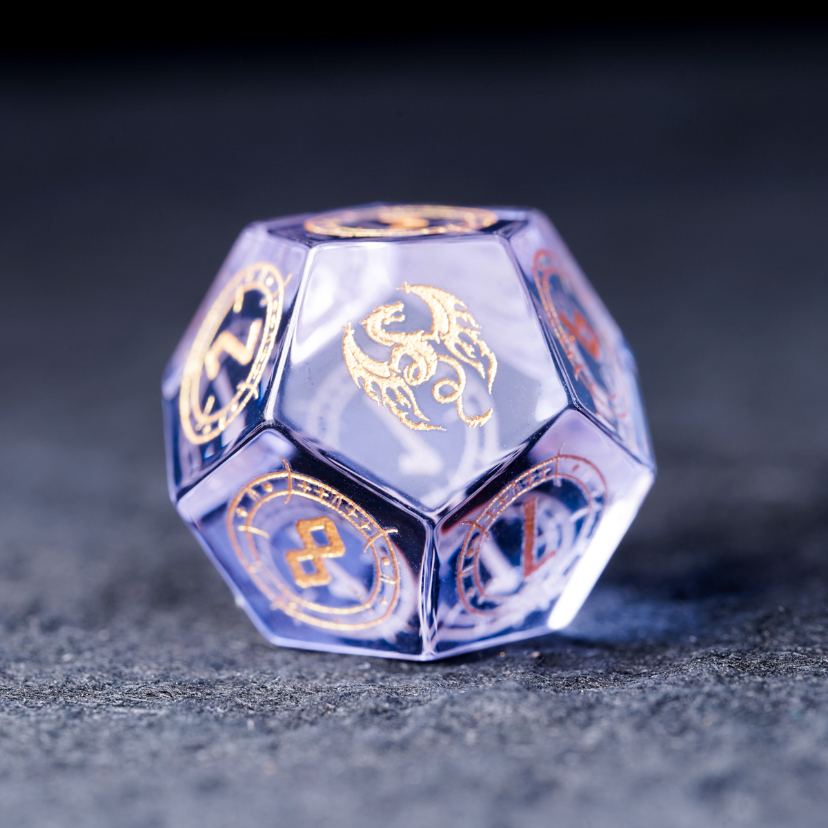 DragonStone D&D Dragon Clan Light Purple Zircon Dice Set