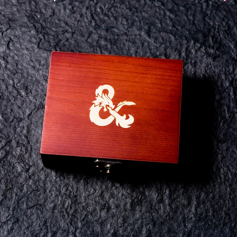 Vintage Wooden Dice Storage Box - DragonStone