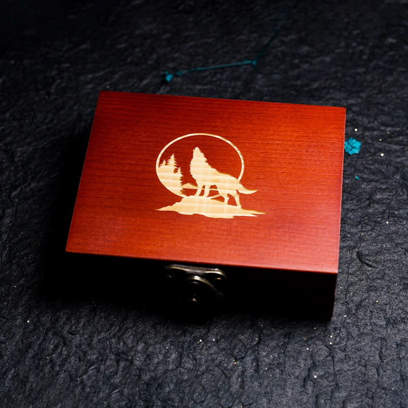 Vintage Wooden Dice Storage Box - DragonStone