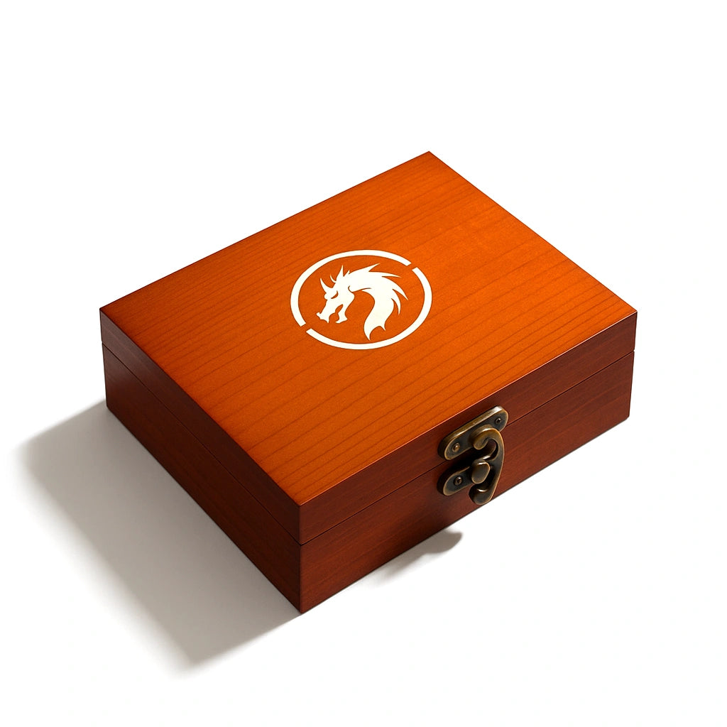 Vintage Wooden Dice Storage Box