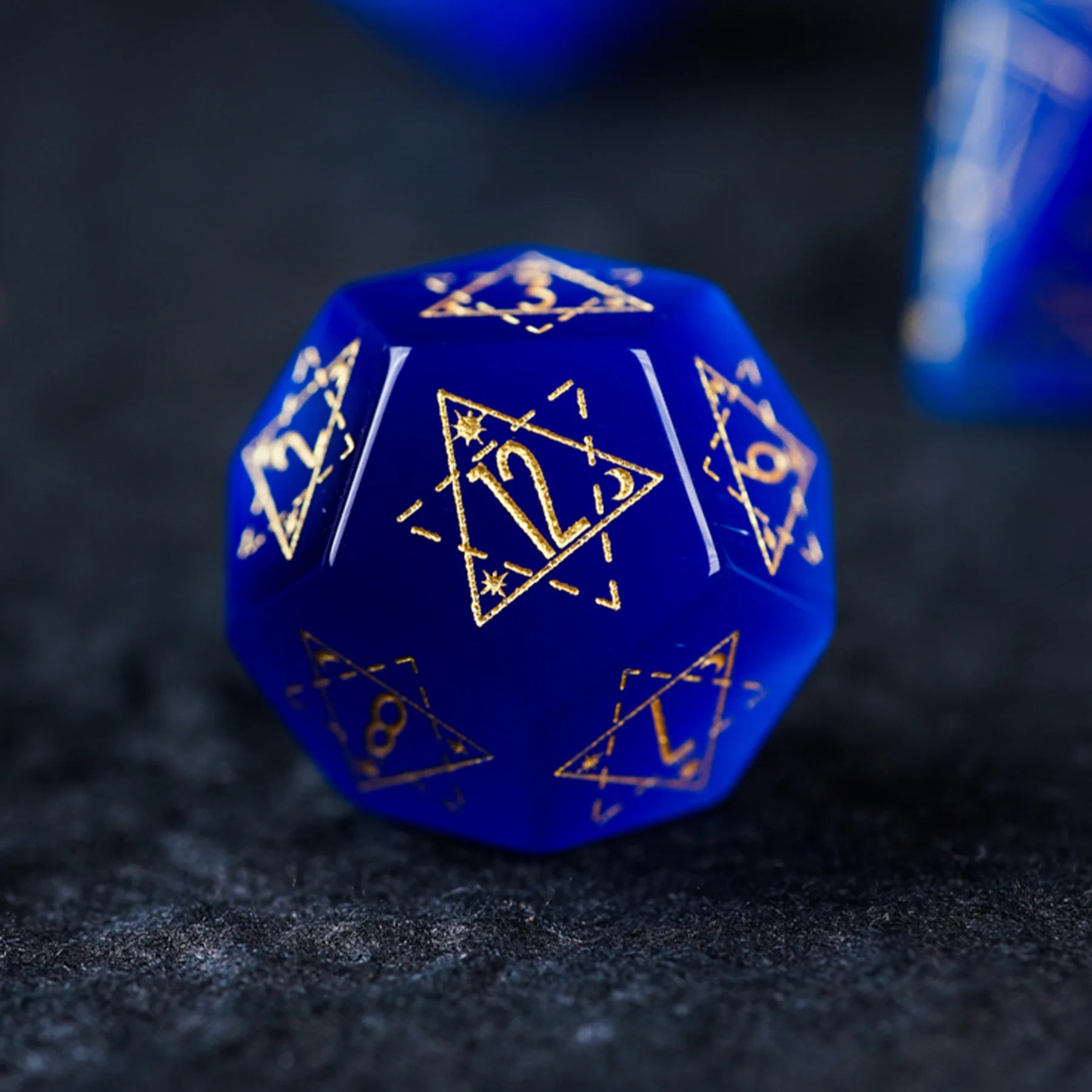 Celestial Palace · Oath of Wisdom · Royal Blue Cat’s Eye Dice Set
