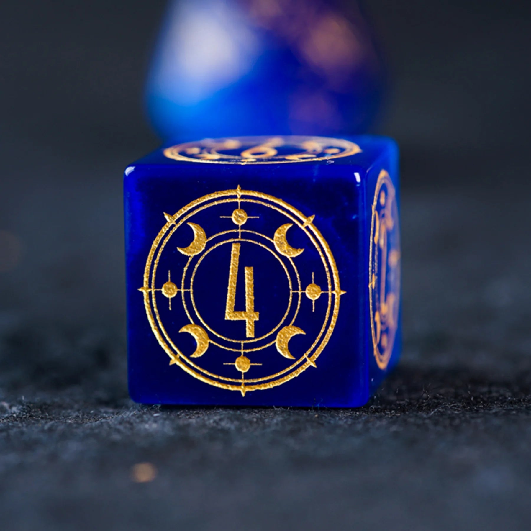 Celestial Palace · Oath of Wisdom · Royal Blue Cat’s Eye Dice Set