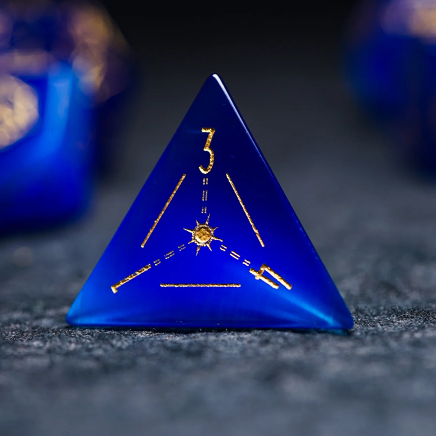 Celestial Palace · Oath of Wisdom · Royal Blue Cat’s Eye Dice Set