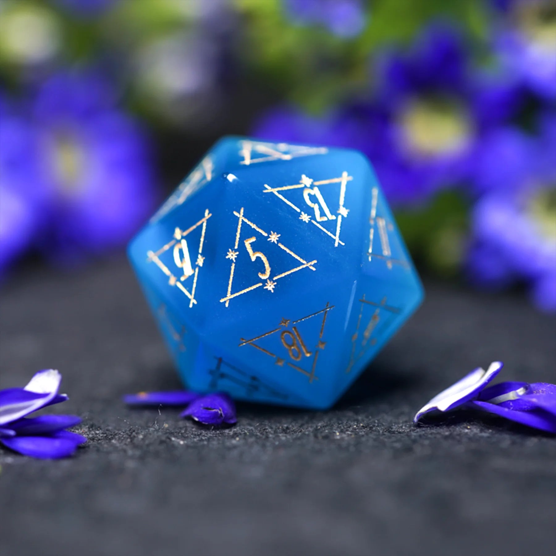 Celestial Palace · Song of the Sirens · Aquamarine Cat’s Eye Dice Set