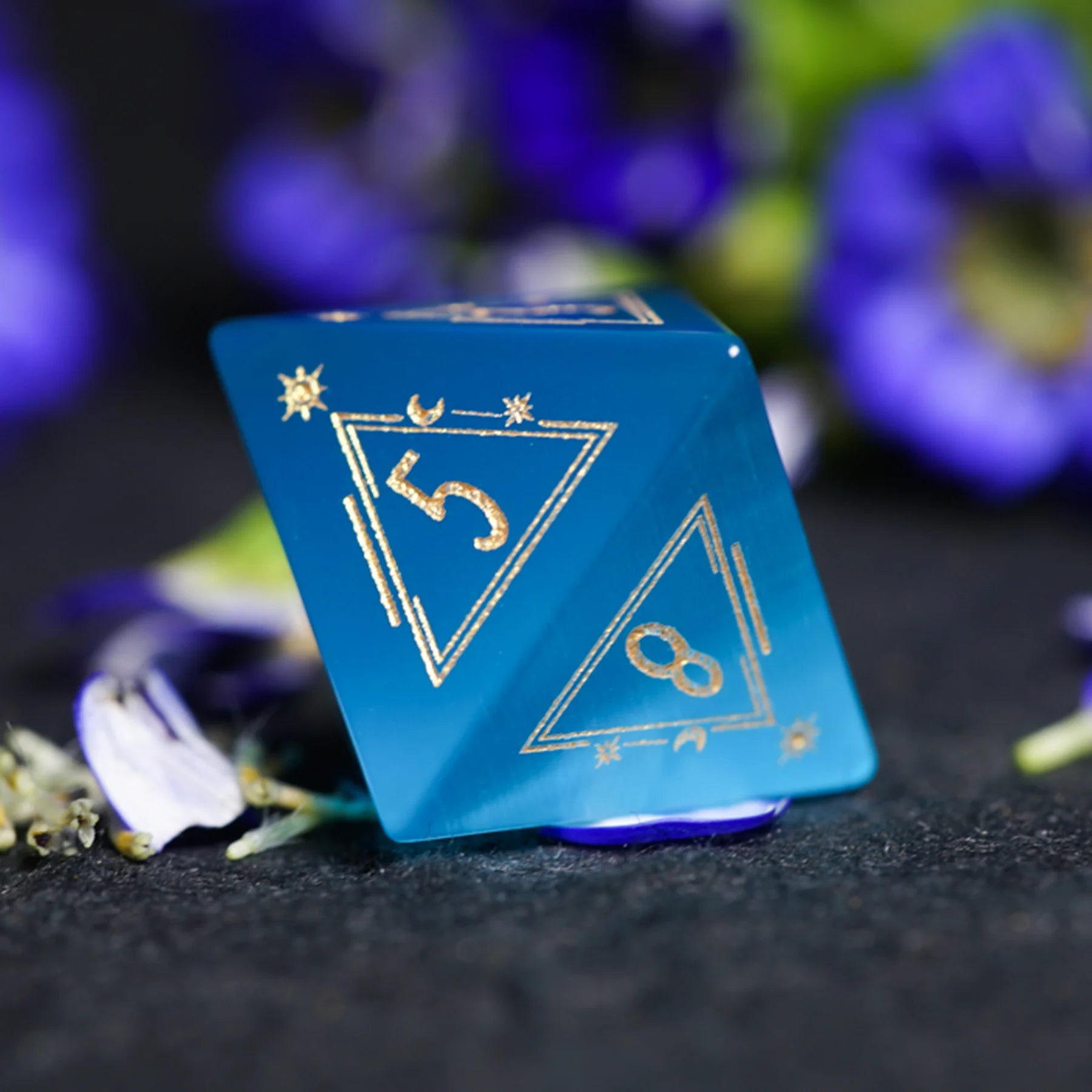 Celestial Palace · Song of the Sirens · Aquamarine Cat’s Eye Dice Set
