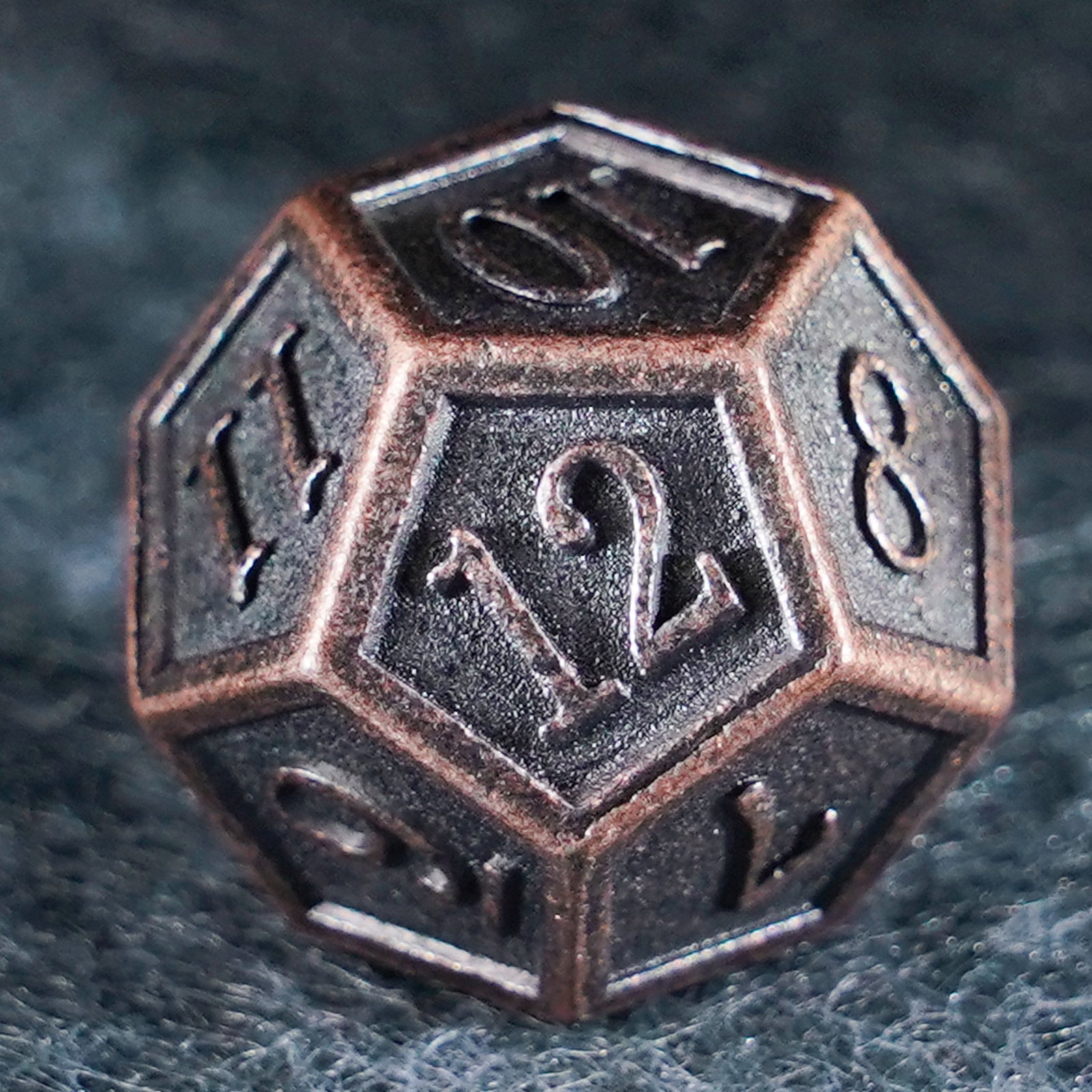 DragonStone D&D Battle-Worn Classic Aged Copper Dice Set