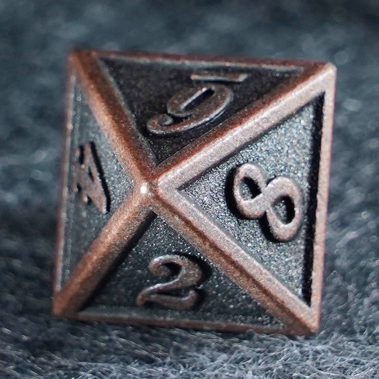 DragonStone D&D Battle-Worn Classic Aged Copper Dice Set