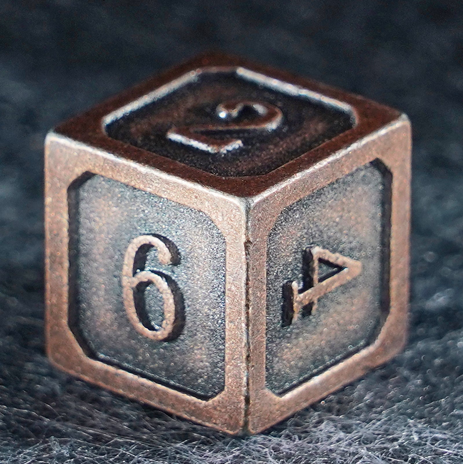 DragonStone D&D Battle-Worn Classic Aged Copper Dice Set