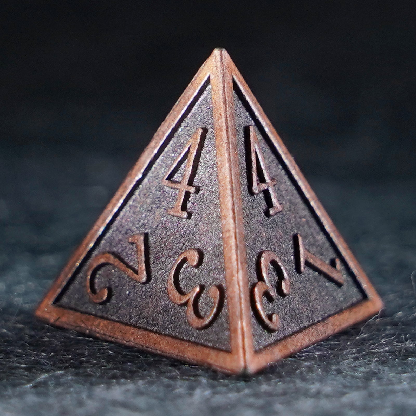 DragonStone D&D Battle-Worn Classic Aged Copper Dice Set