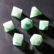 DragonStone D&D Chinese Legendary Green Aventurine Dice Set