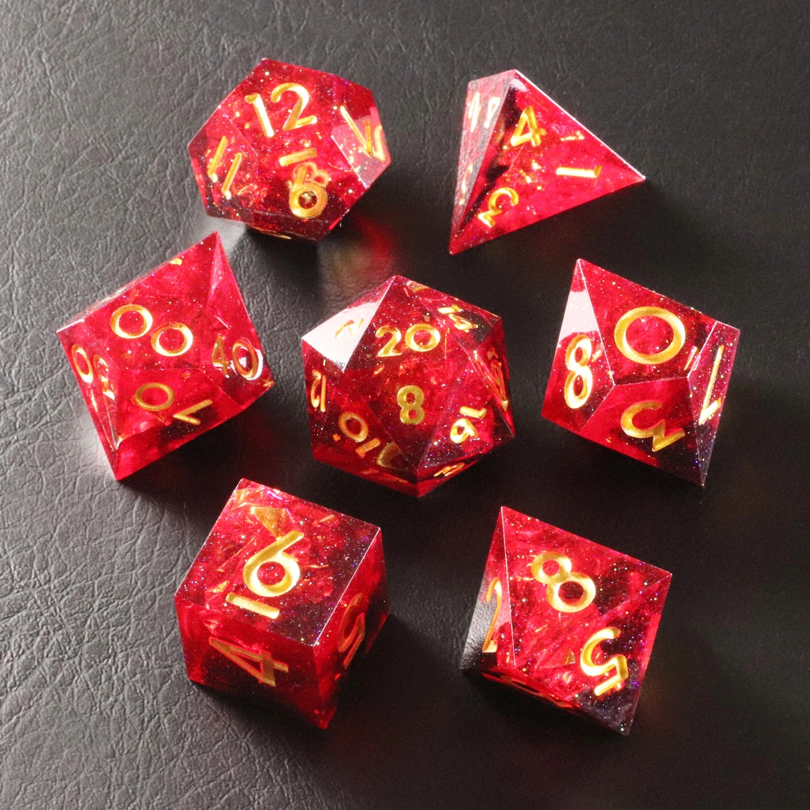 DragonStone D&D Crimson Witch Resin Dice Set