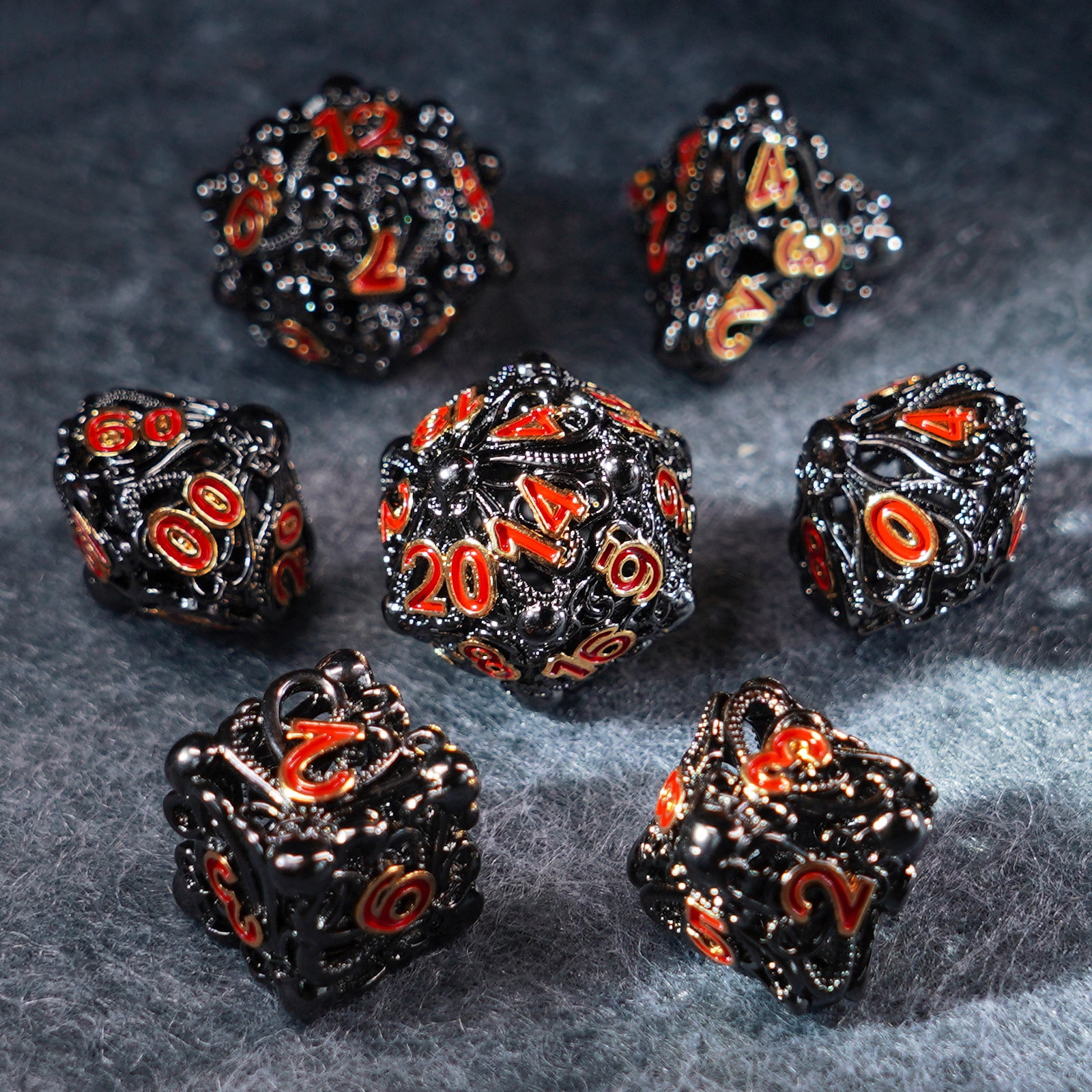 DragonStone D&D Cthulhu’s Tentacle Hollowed Metal Dice Set