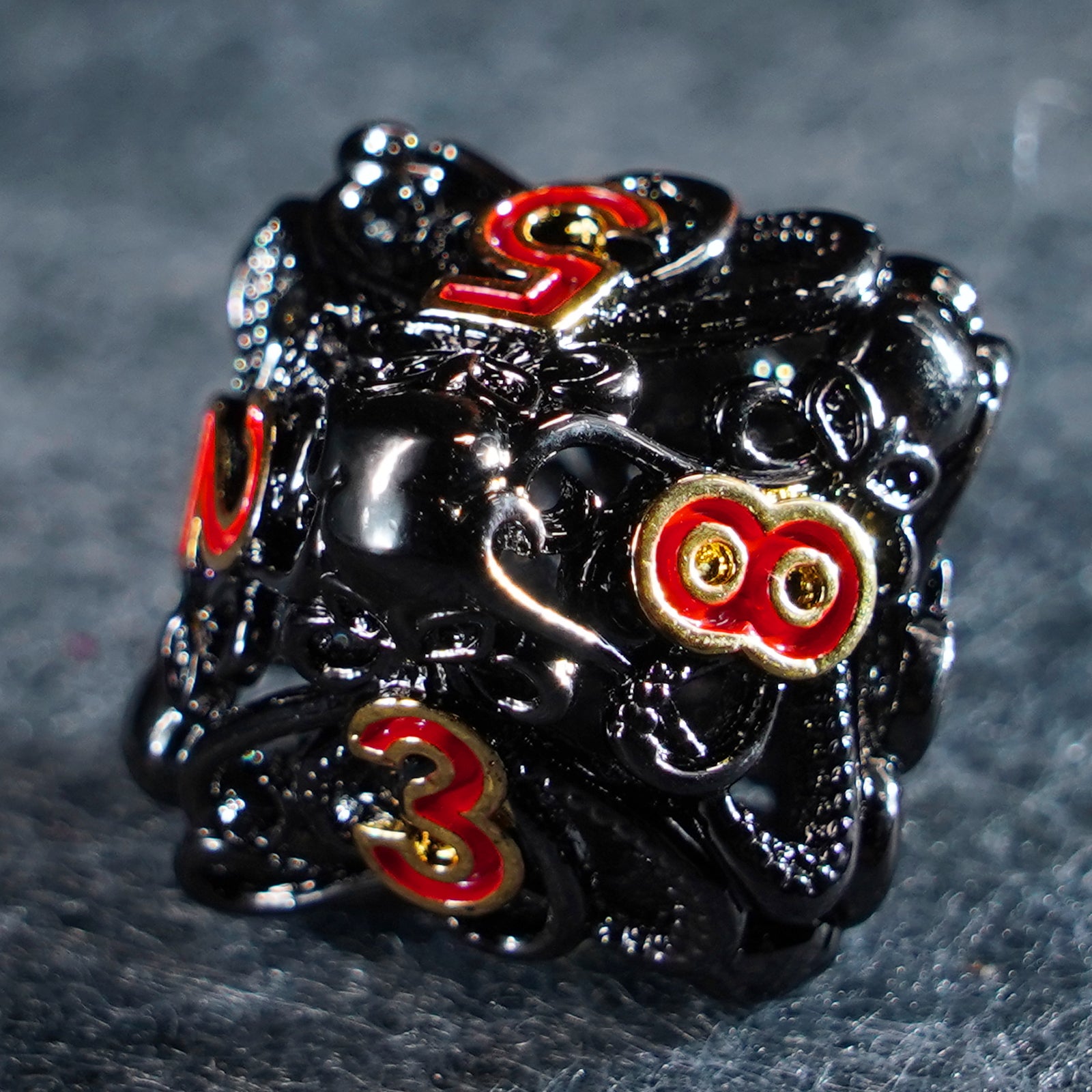 DragonStone D&D Cthulhu’s Tentacle Hollowed Metal Dice Set