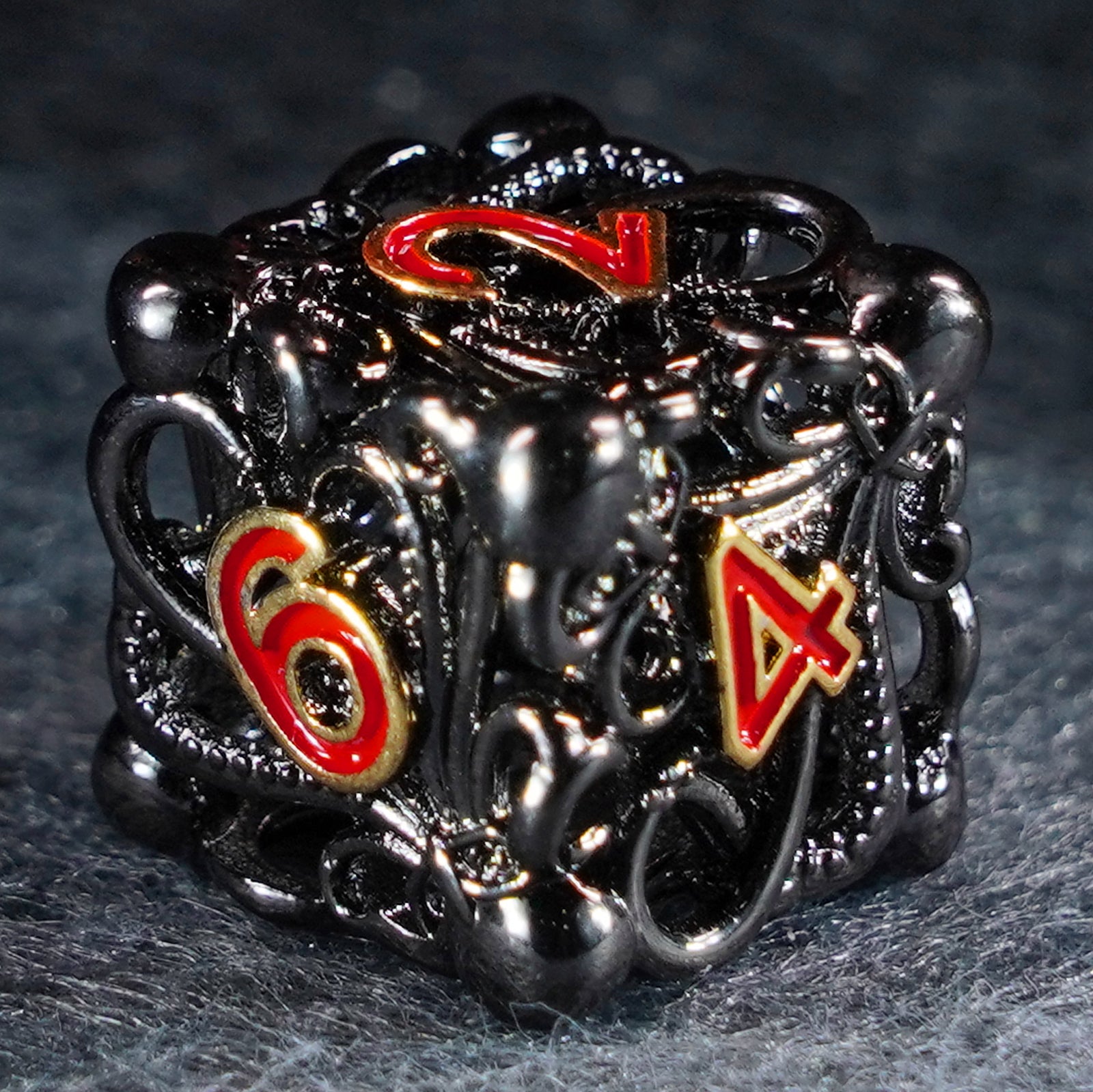 DragonStone D&D Cthulhu’s Tentacle Hollowed Metal Dice Set