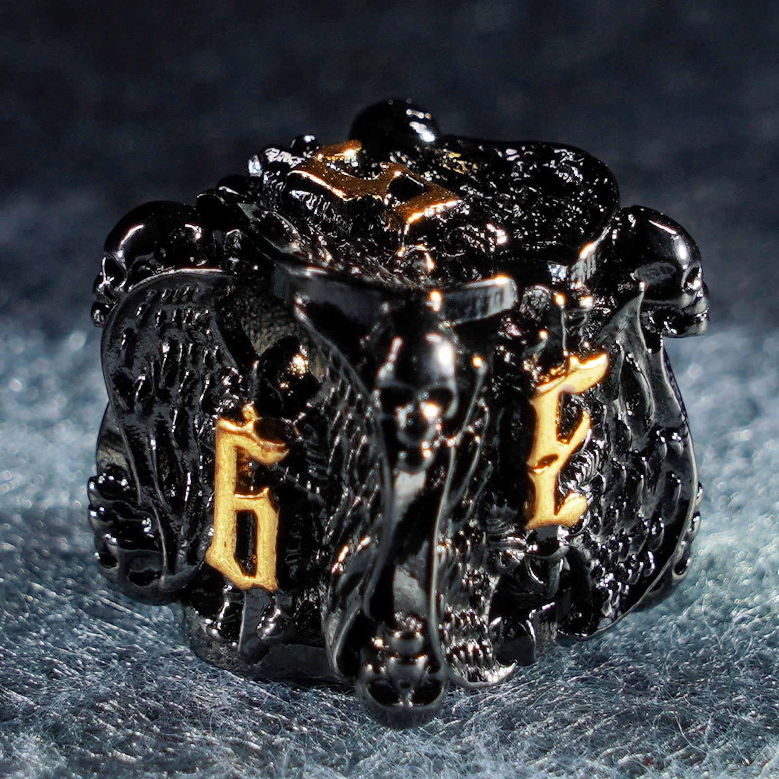 DragonStone D&D Deathwing Hollowed Black Metal Dice