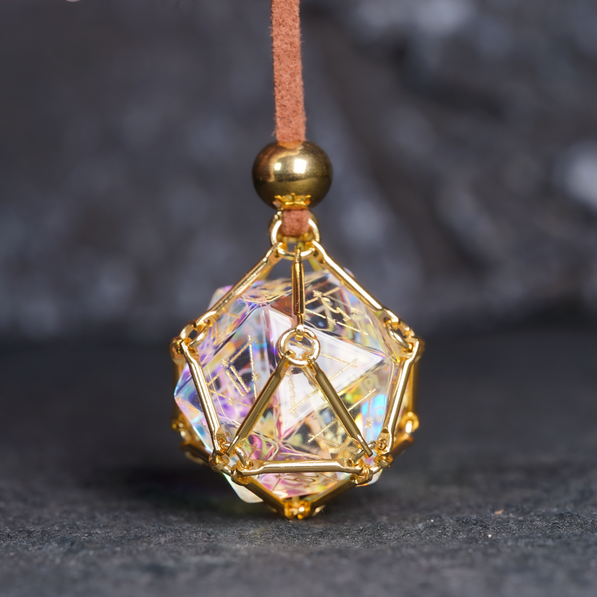 DragonStone D&D D20 Dice Pendant Necklace