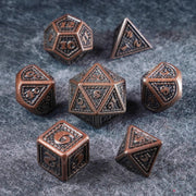 DragonStone D&D Dragon Scale Solid Aged Metal Dice Set