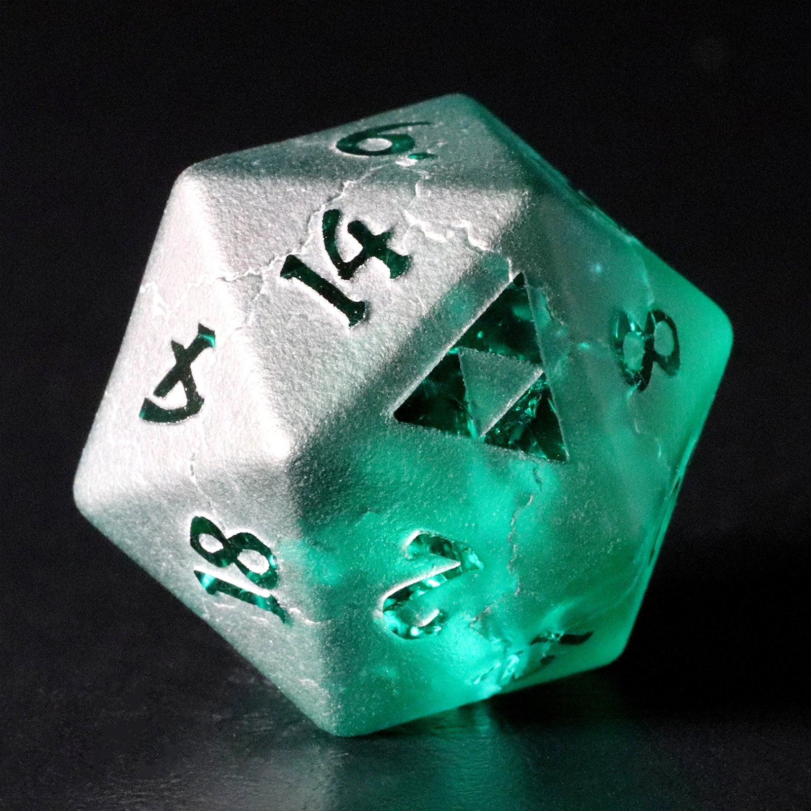 DragonStone D&D Green Lightning Zircon Dice Set