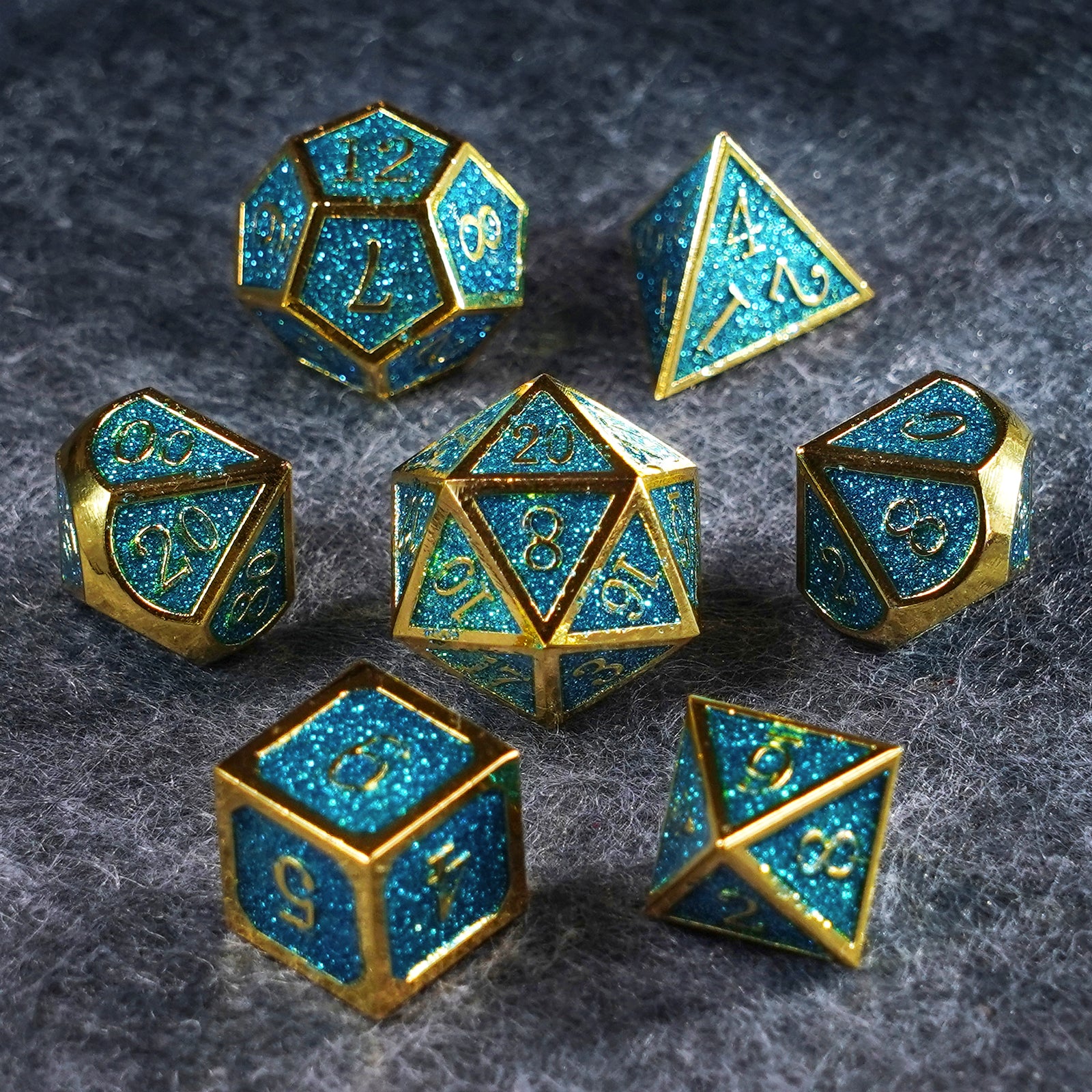 DragonStone D&D Heart of the Ice Queen Metal Dice Set