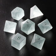 DragonStone D&D Light Green Crescent Zircon Dice Set