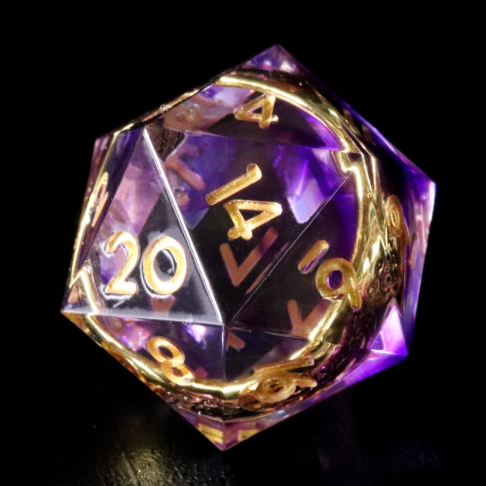 DragonStone D&D Lord of the Rings Amethyst Veil Resin Dice Set