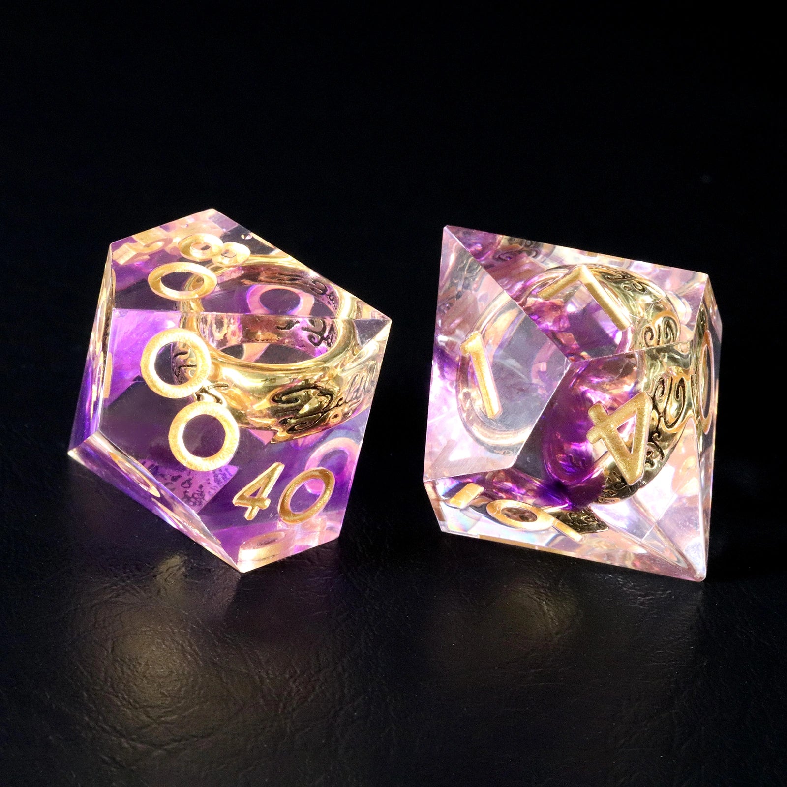 DragonStone D&D Lord of the Rings Amethyst Veil Resin Dice Set