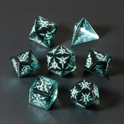 DragonStone D&D Moon Magic Sigil Gray Zircon Dice Set