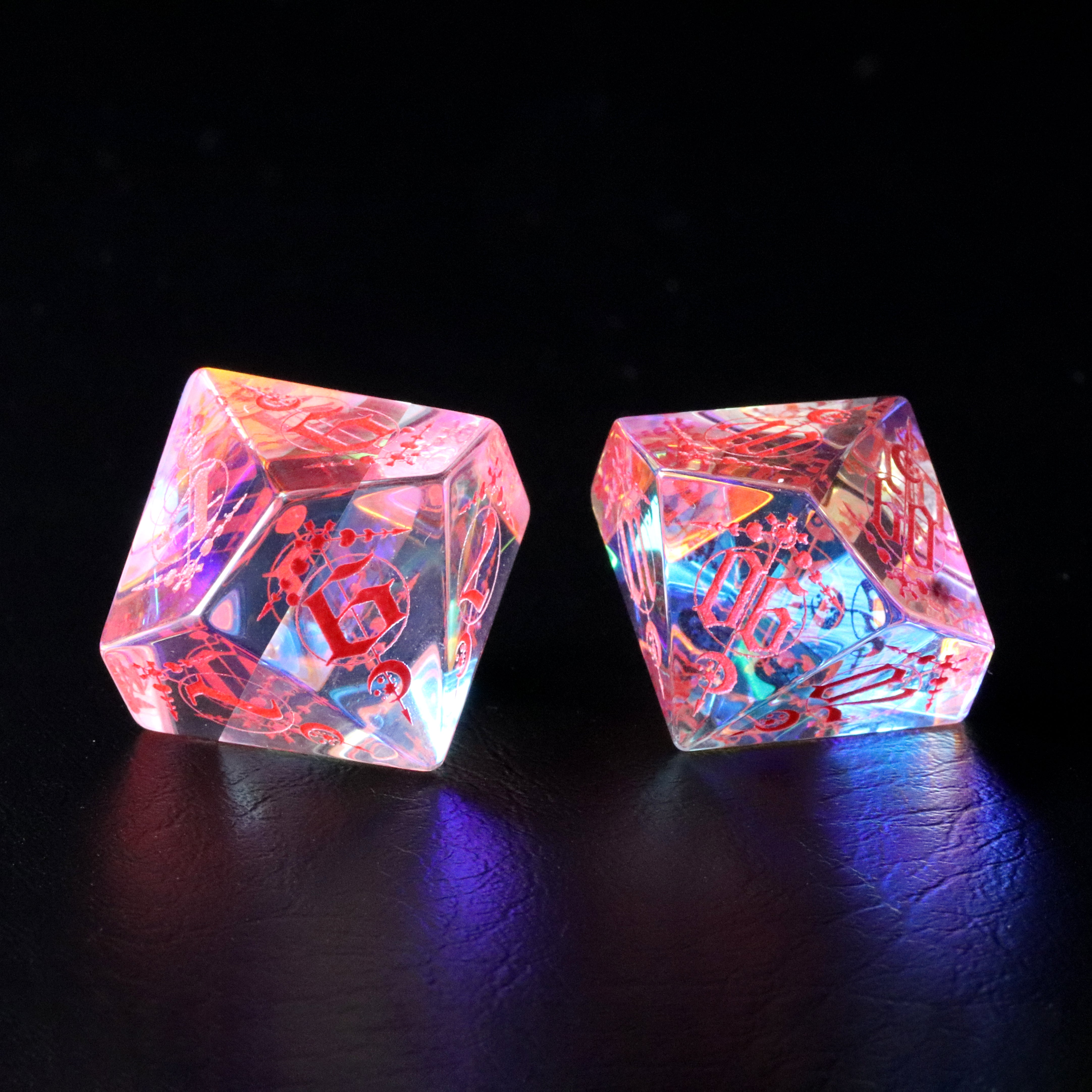 DragonStone D&D Moon Magic Sigil K9 Glass Dice Set