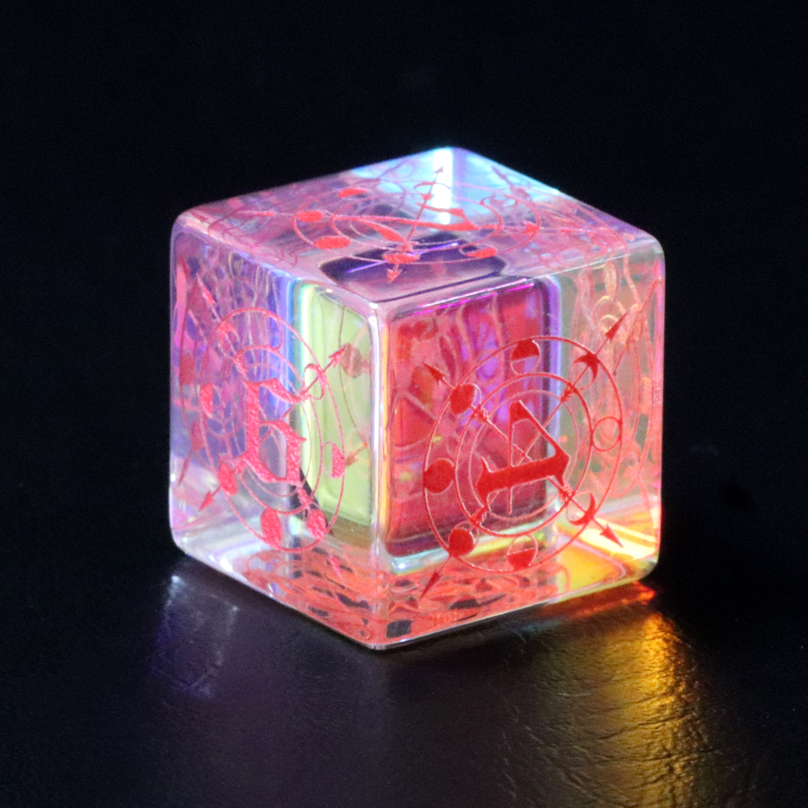 DragonStone D&D Moon Magic Sigil K9 Glass Dice Set