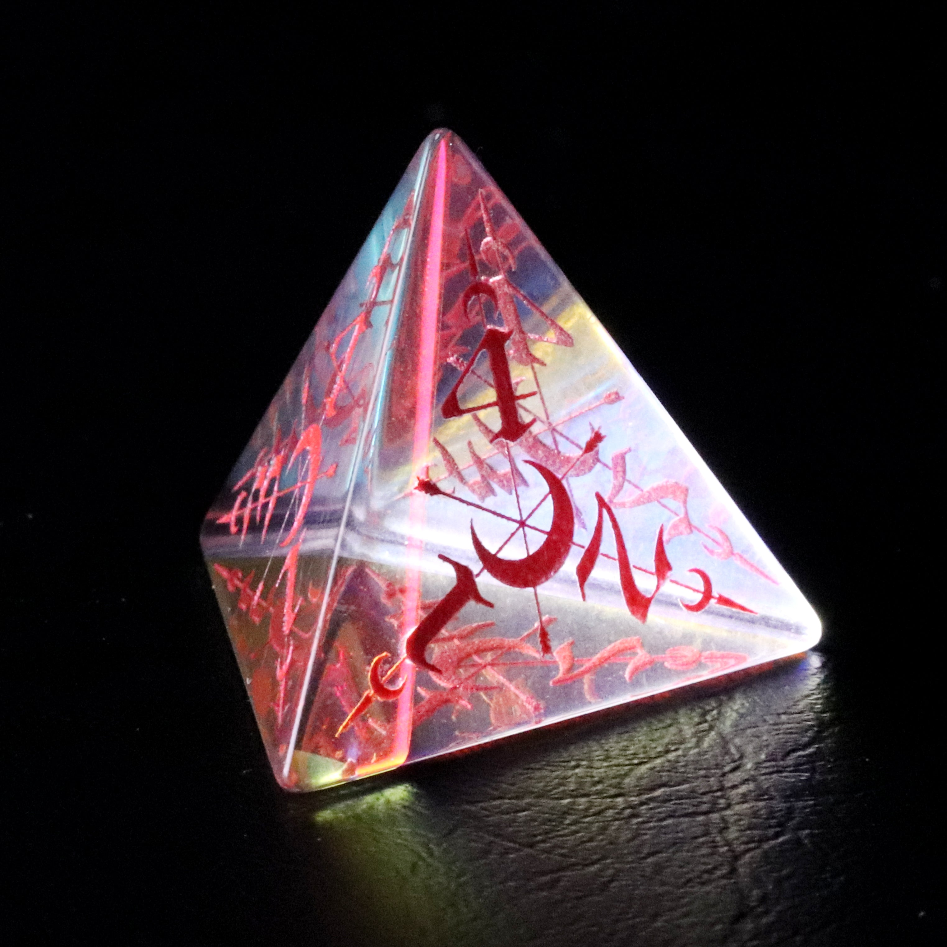 DragonStone D&D Moon Magic Sigil K9 Glass Dice Set