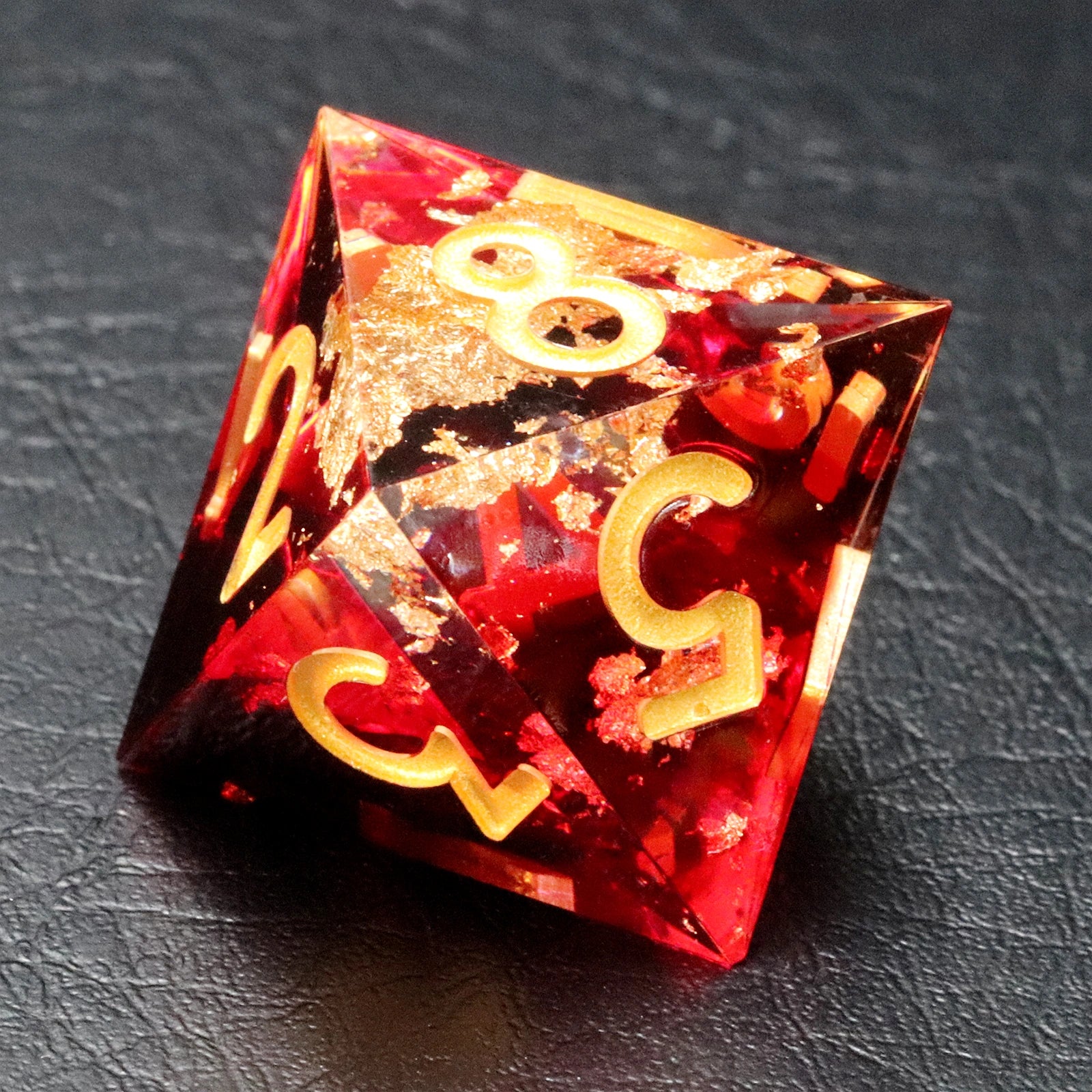 DragonStone D&D Red Golden Age Resin Dice Set