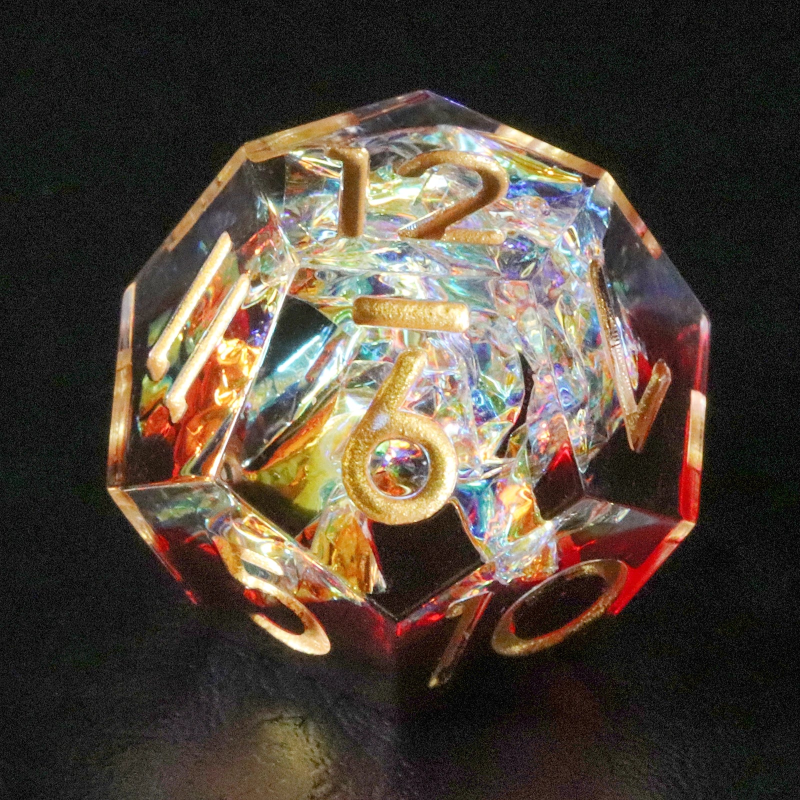 DragonStone D&D Red Wine Candy Wrapper Resin Dice Set