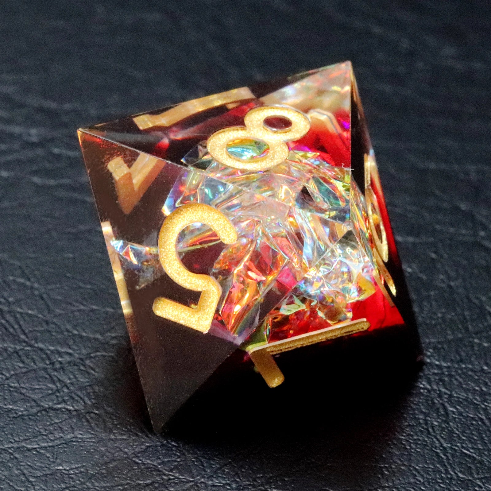 DragonStone D&D Red Wine Candy Wrapper Resin Dice Set