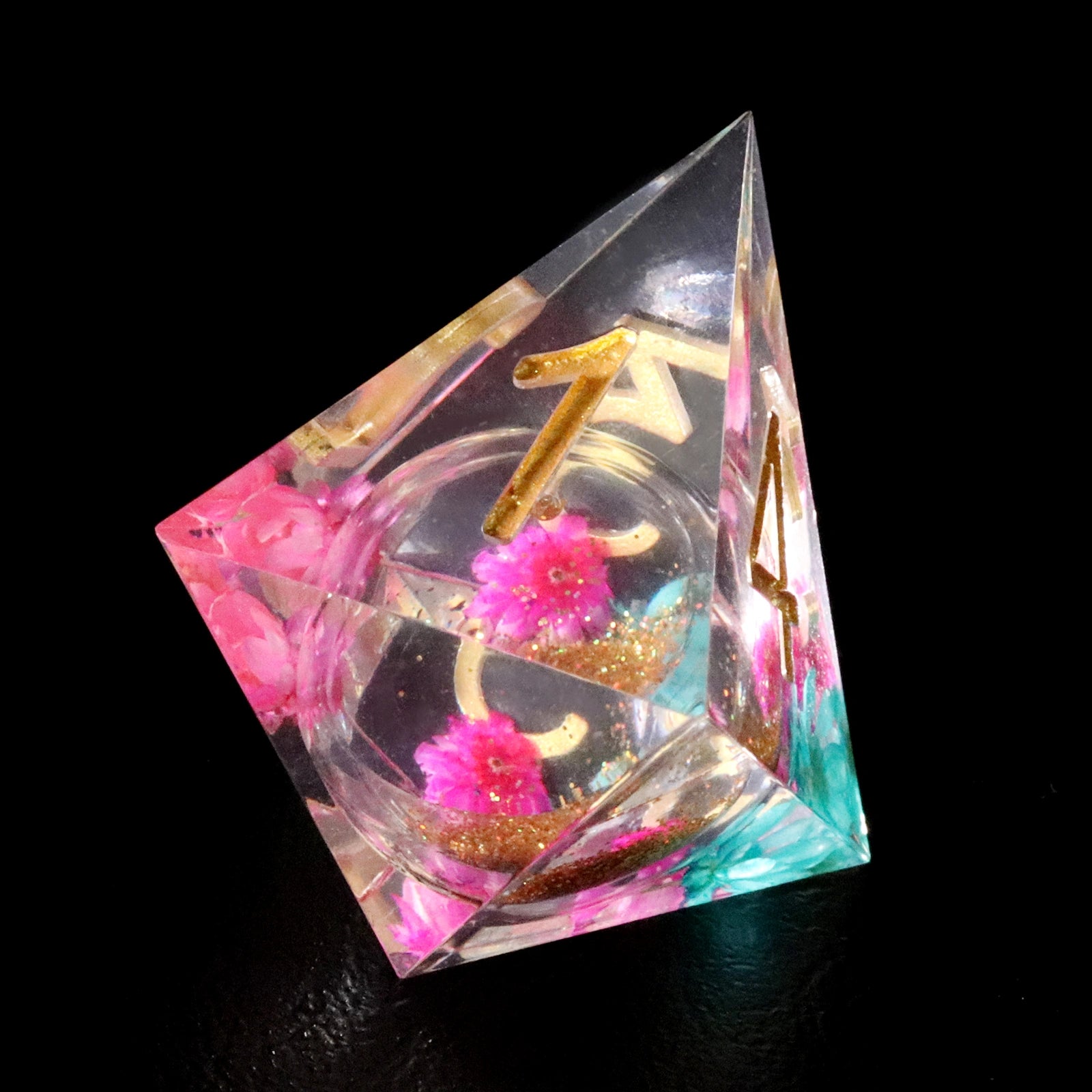 DragonStone D&D Sands of Time Floral World Resin Dice Set