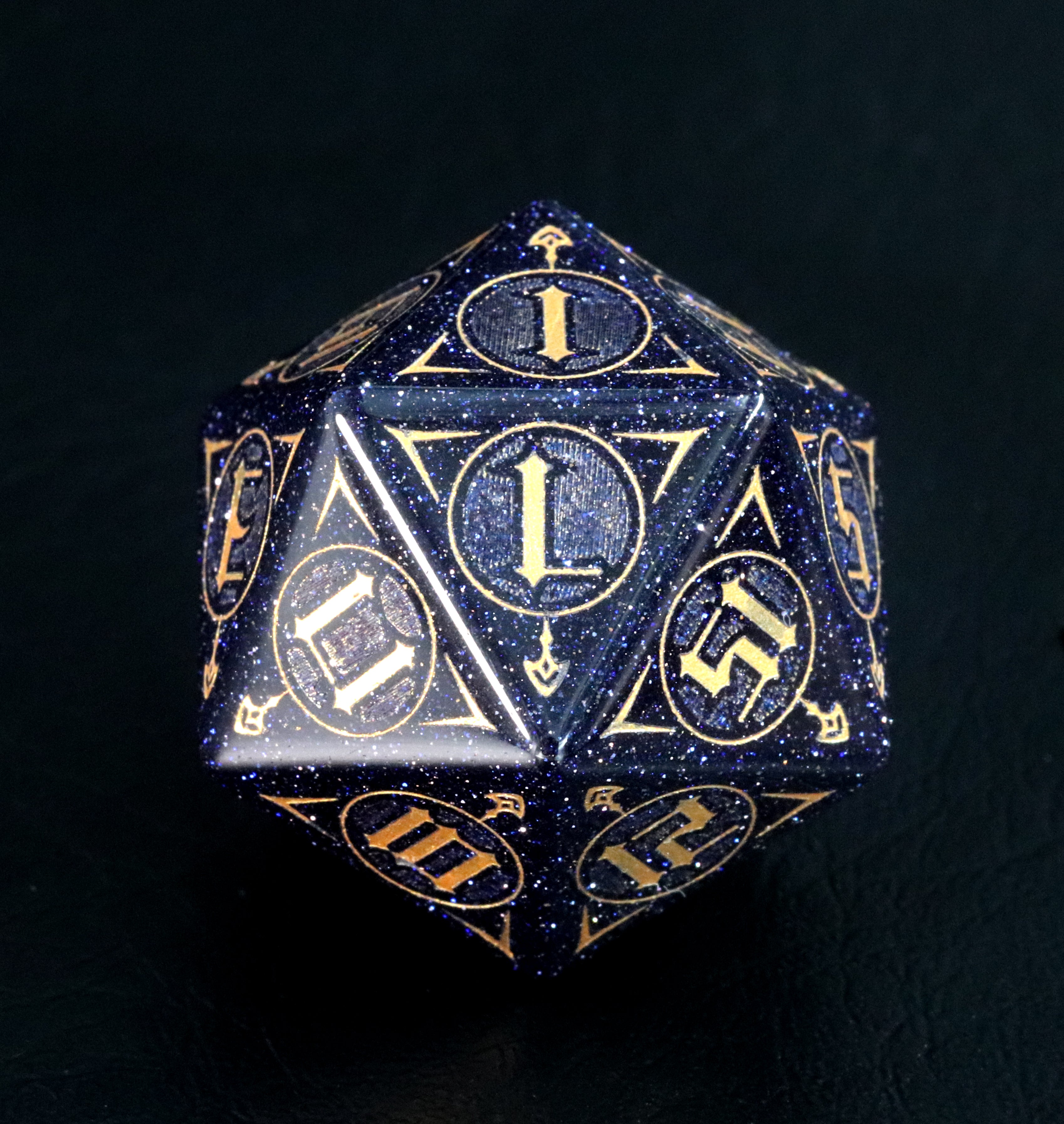 DragonStone D&D The Sign of Azathoth Blue Sandstone Dice