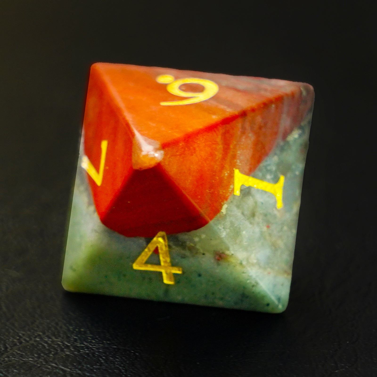 DragonStone Logo D&D African Bloodstone Dice Set