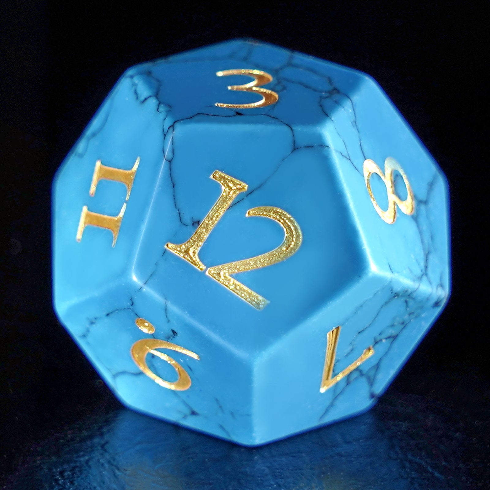 DragonStone Logo D&D Blue Turquoise Dice Set