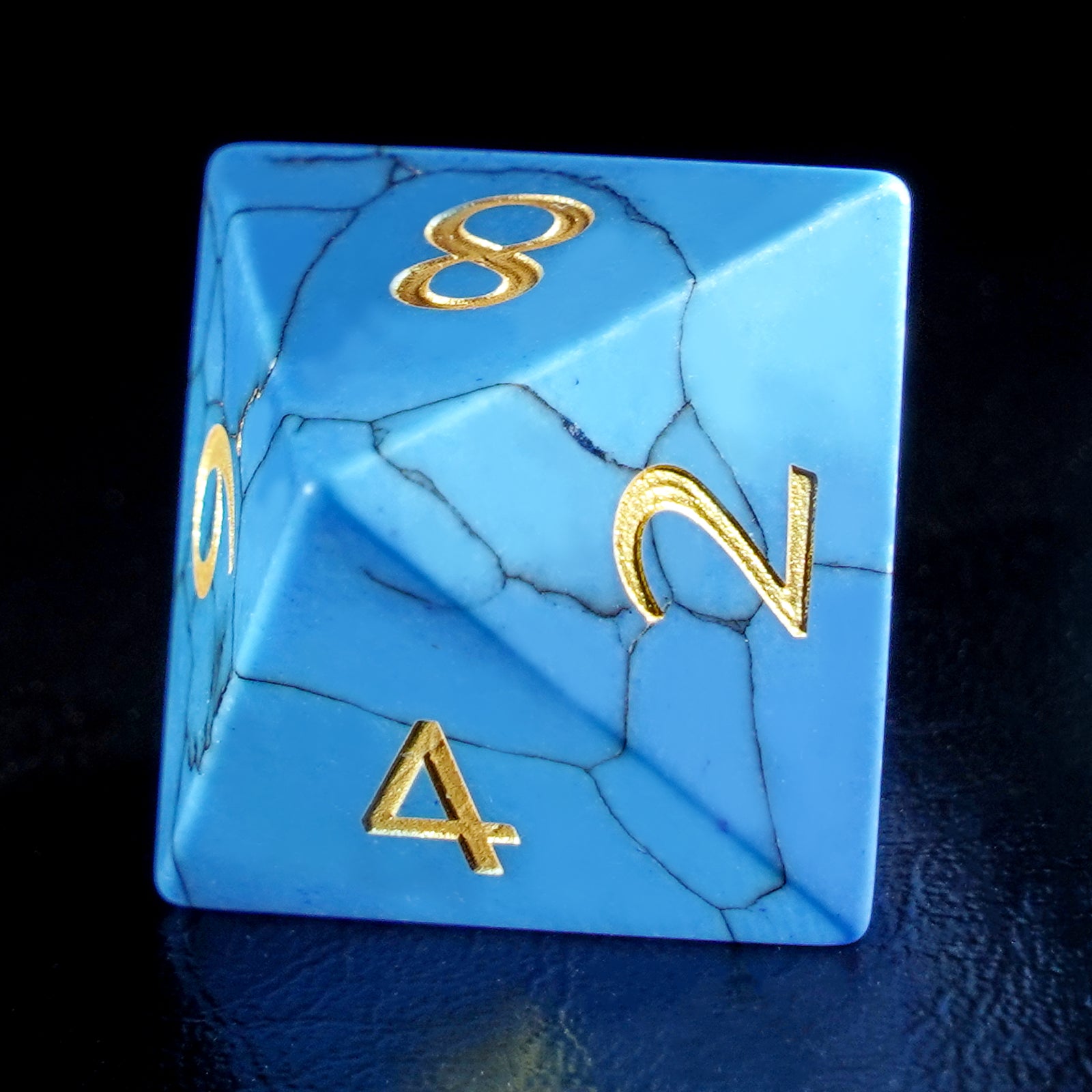 DragonStone Logo D&D Blue Turquoise Dice Set