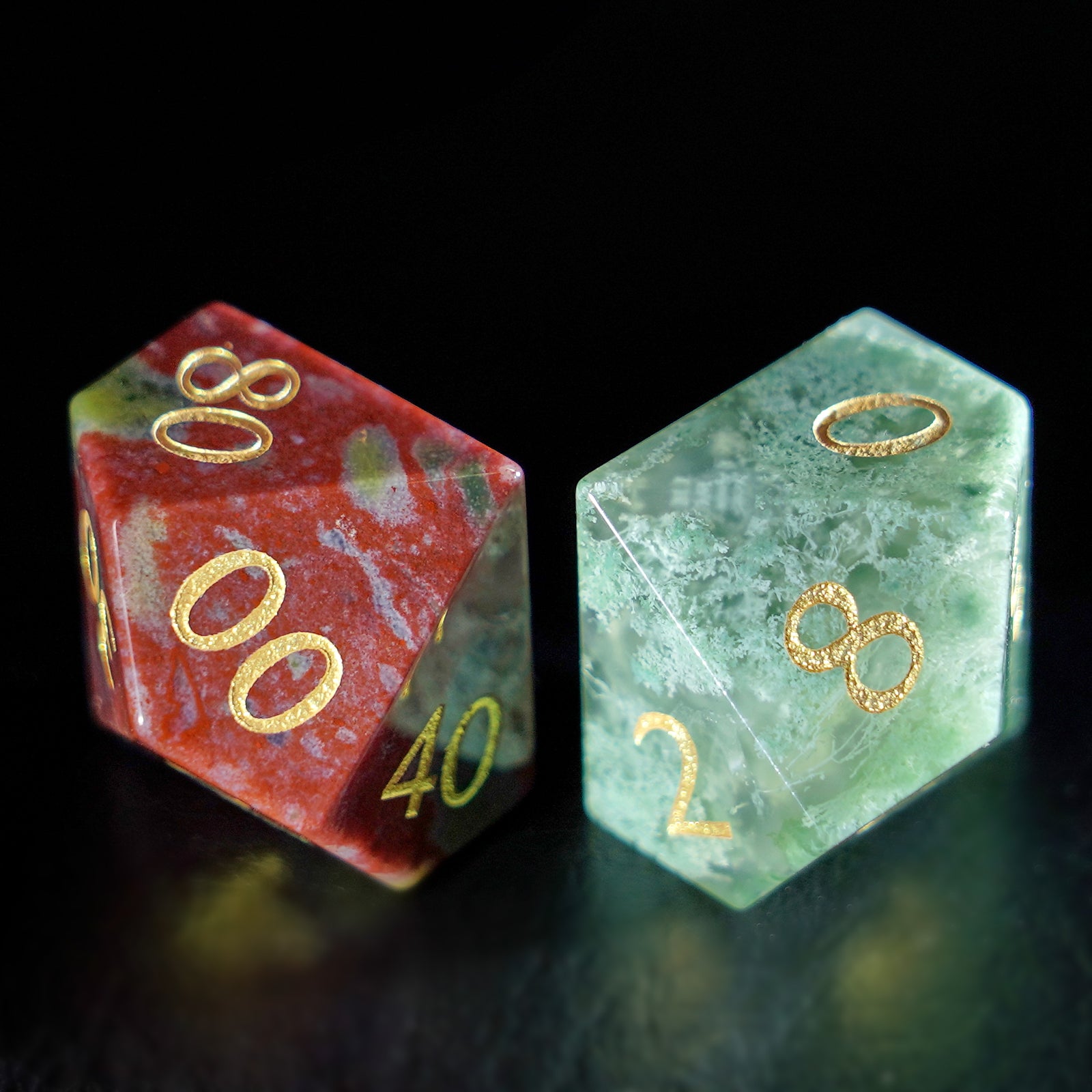 DragonStone Logo D&D Imperial Jasper Dice Set