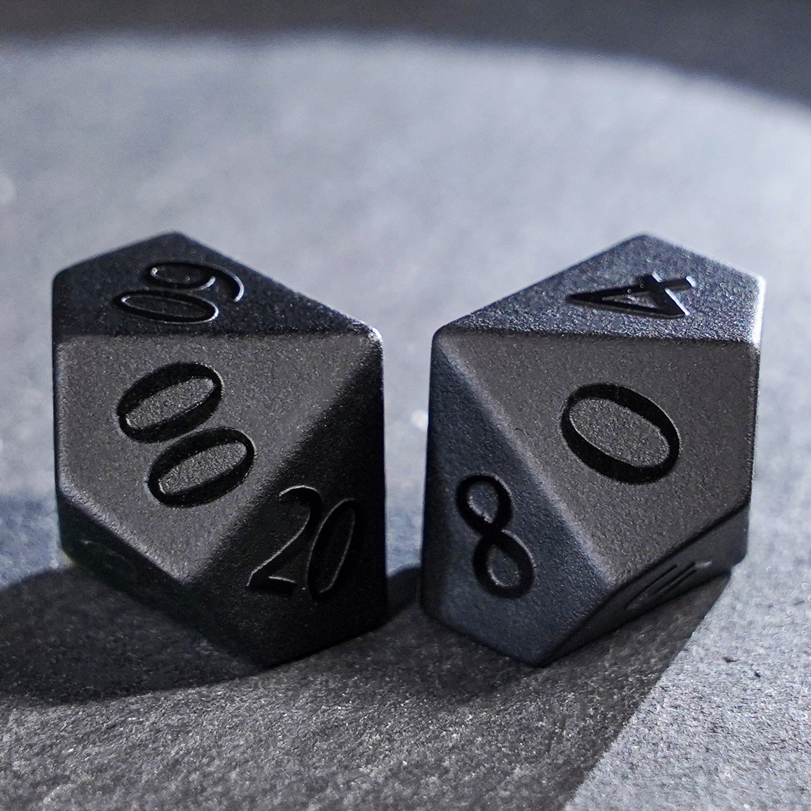 DragonStone Logo D&D Matte Obsidian Dice Set