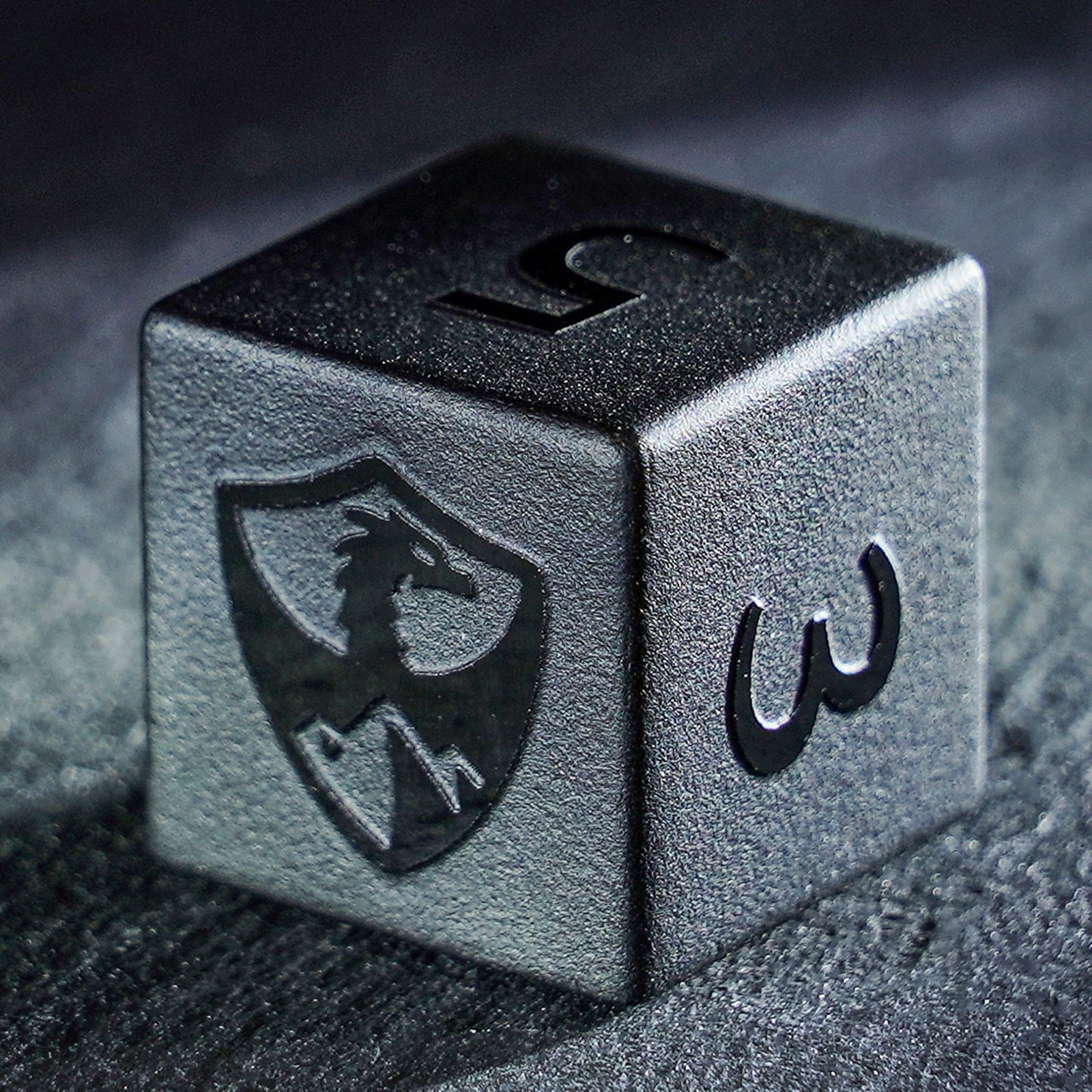 DragonStone Logo D&D Matte Obsidian Dice Set