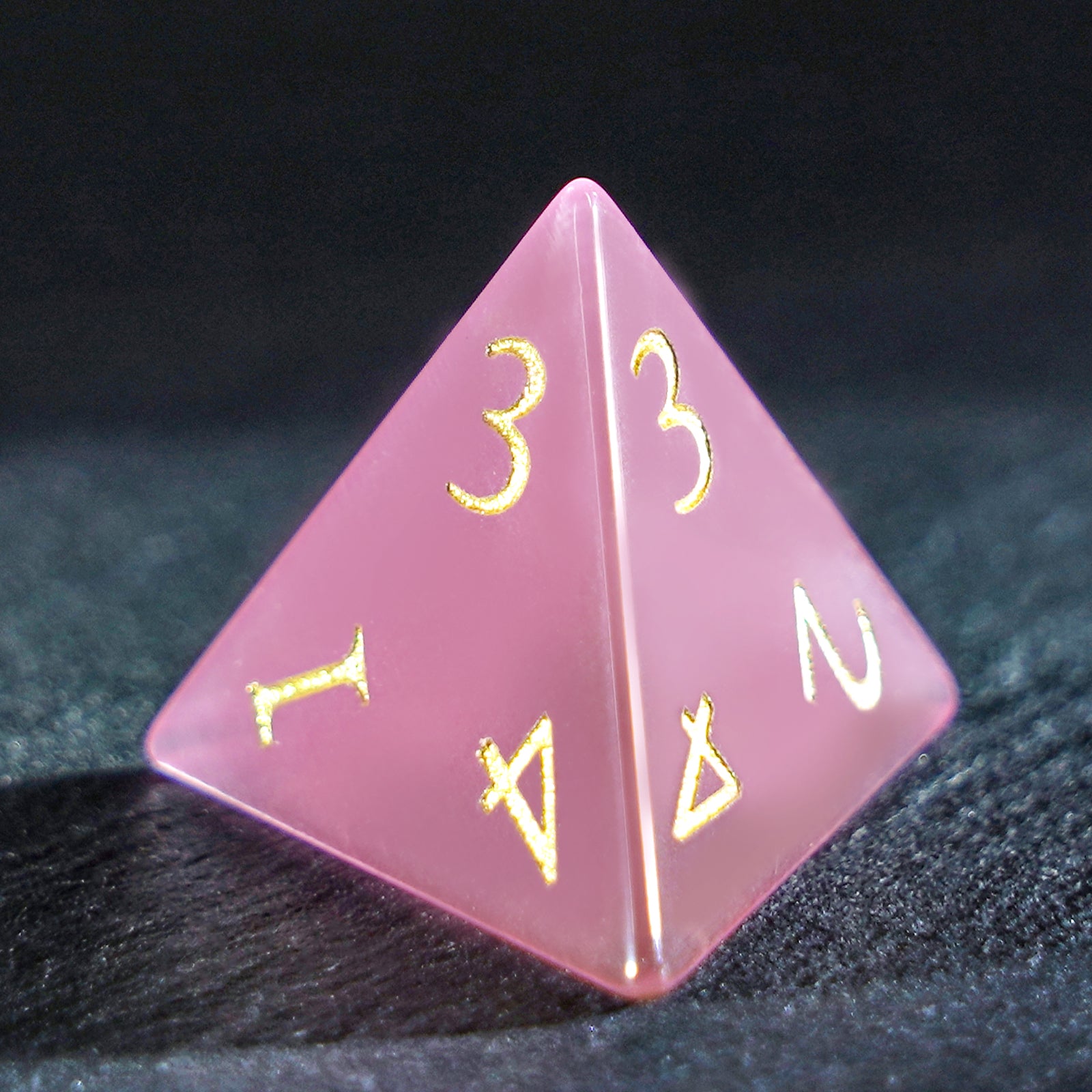 DragonStone Logo D&D Pink Cat's Eye Dice Set - DragonStone