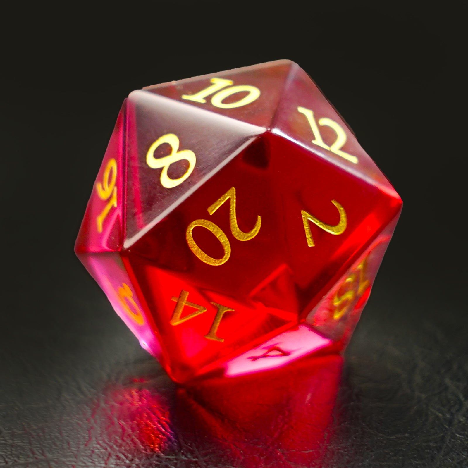 DragonStone Logo D&D Red Zircon Dice Set