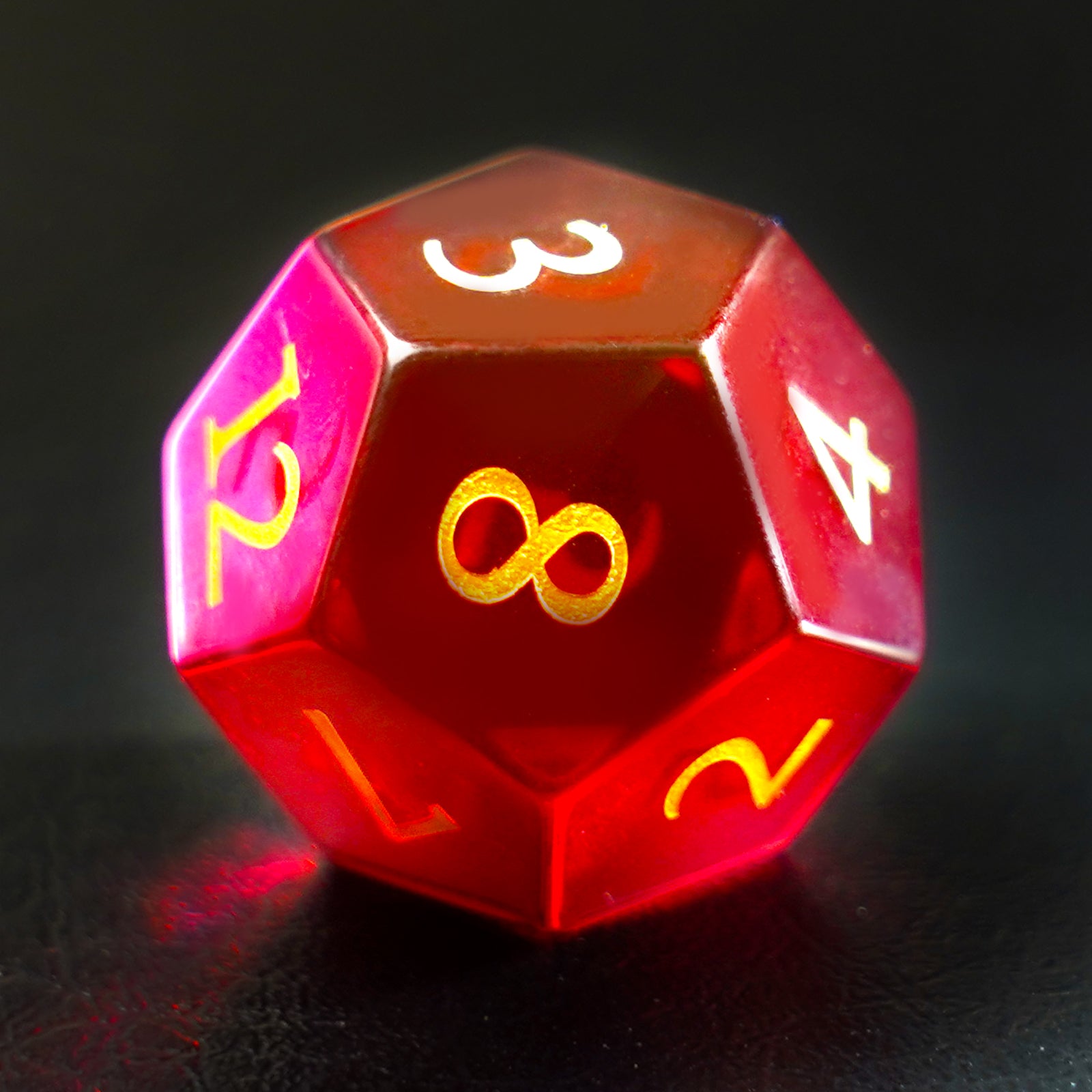 DragonStone Logo D&D Red Zircon Dice Set