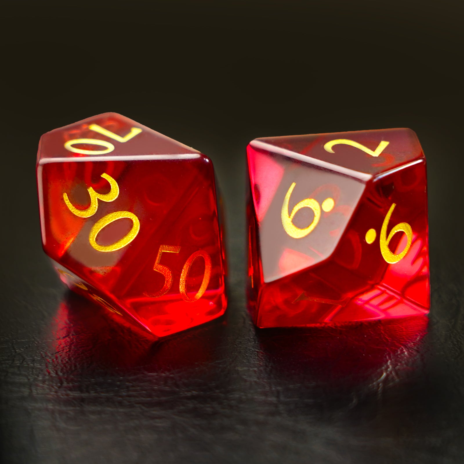 DragonStone Logo D&D Red Zircon Dice Set