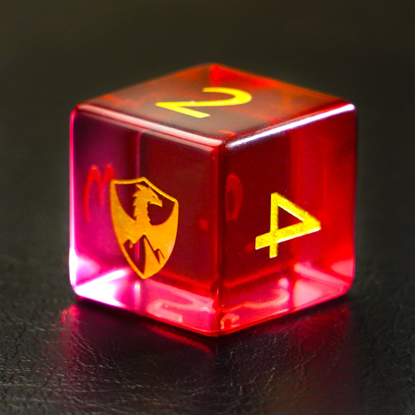 DragonStone Logo D&D Red Zircon Dice Set