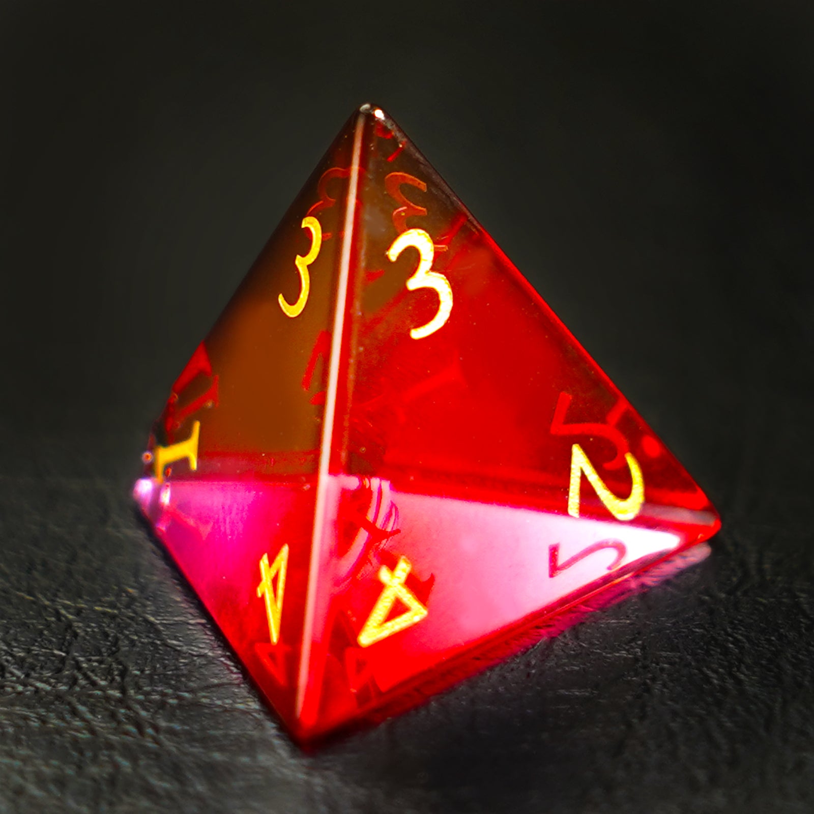 DragonStone Logo D&D Red Zircon Dice Set